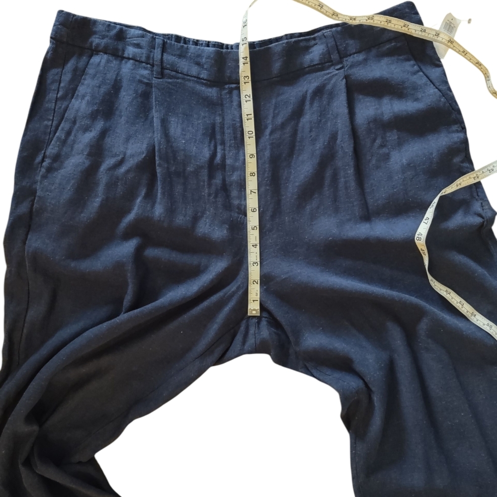 Old Navy Linen Blend Extra High Rise Taylor Wide Leg Trouser Pants NWT - Picture 14 of 16